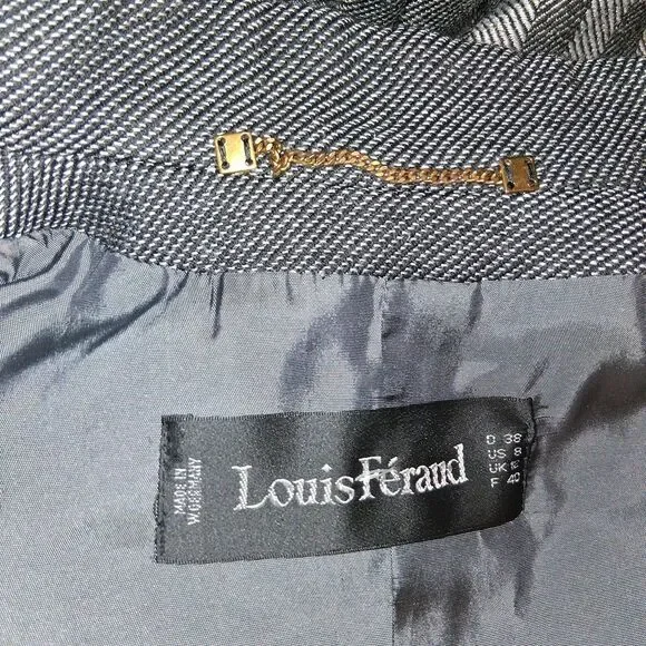 Louis Feraud Gray 2 Piece Jacket & Midi Skirt Set Size 8 - Picture 16 of 16